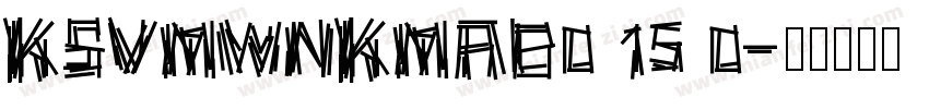 KSVMWNKMAB0 15 0字体转换